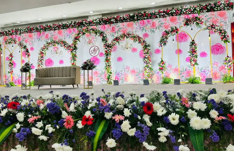 reception stage decoration chennai